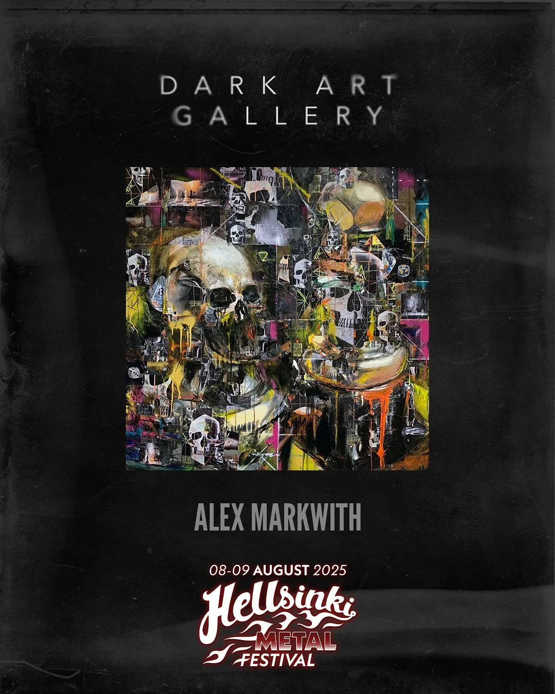 BREAKING NEWS 💥
 
My paintings will be included as part of the Dark Art Gallery at @hellsinkimetalfestival 
 
Friday and Saturday August 8th + 9th
 
See you there!
 
Works by nine artists will be on display and available to purchase during the festi