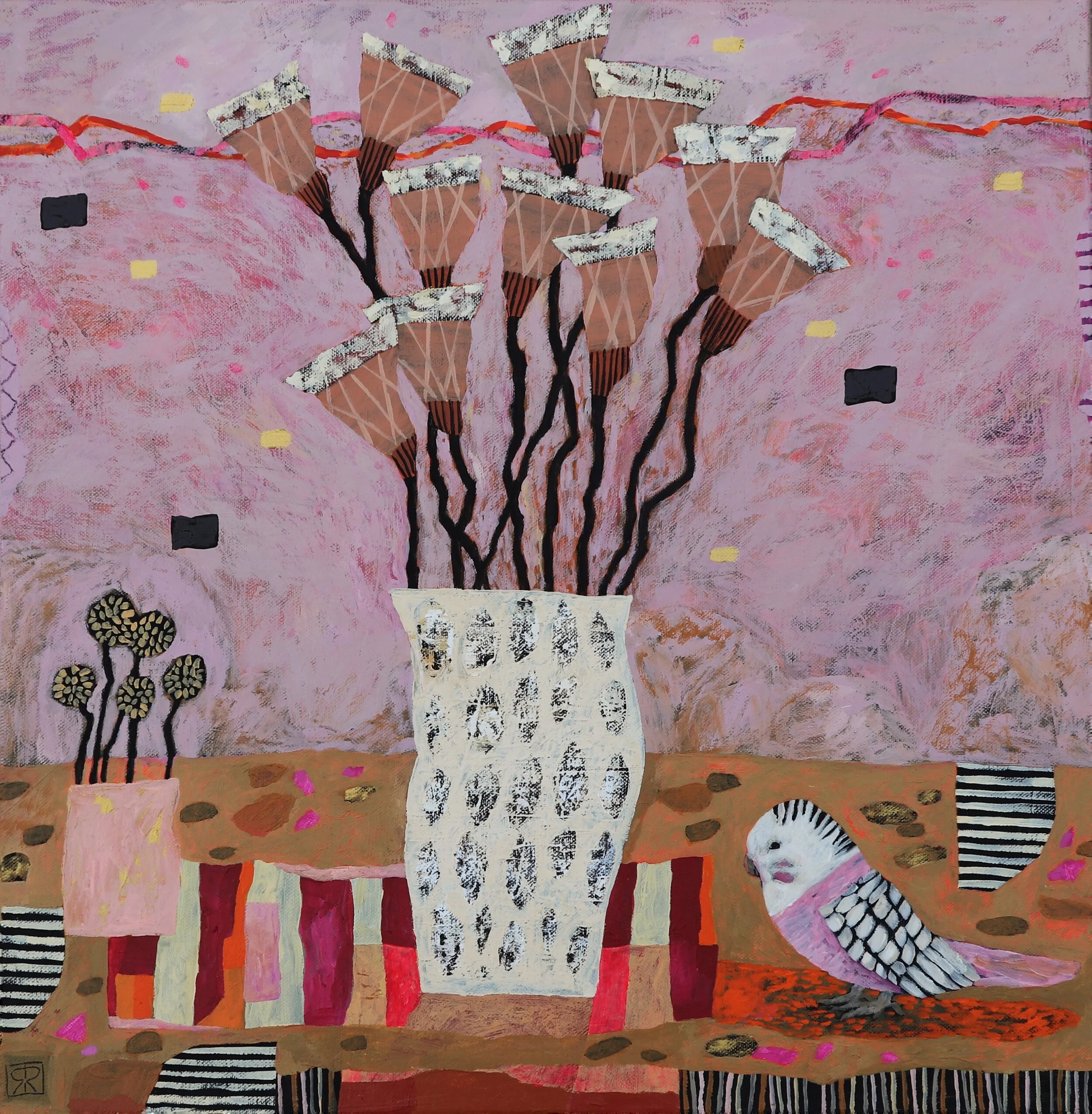 PP2101 SCARLET AND BUTTERSCOTCH   50X50 FRAMED  $1400.JPG