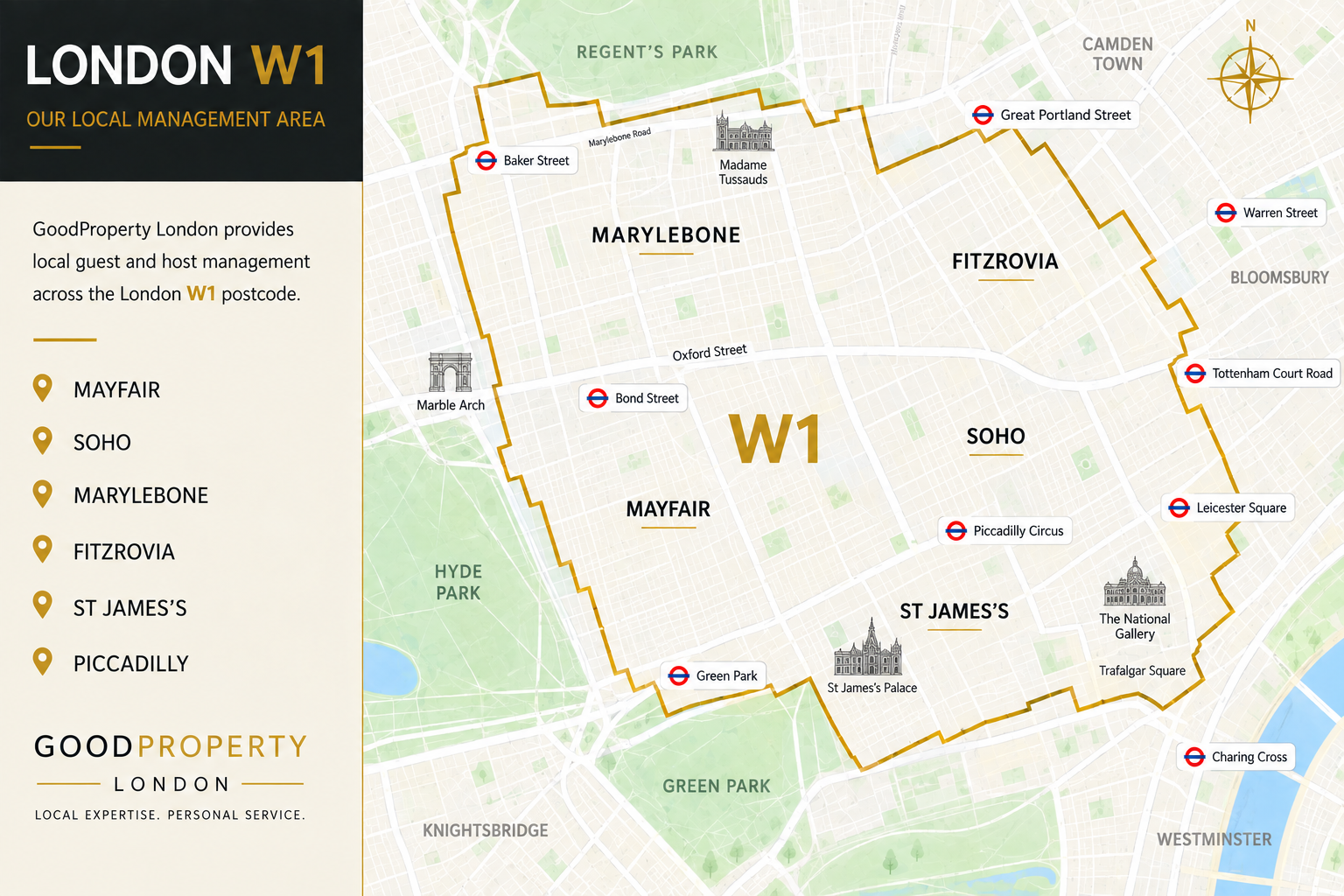 Mayfair, Soho, Marylebone, Fitzrovia, St James’s and Piccadilly