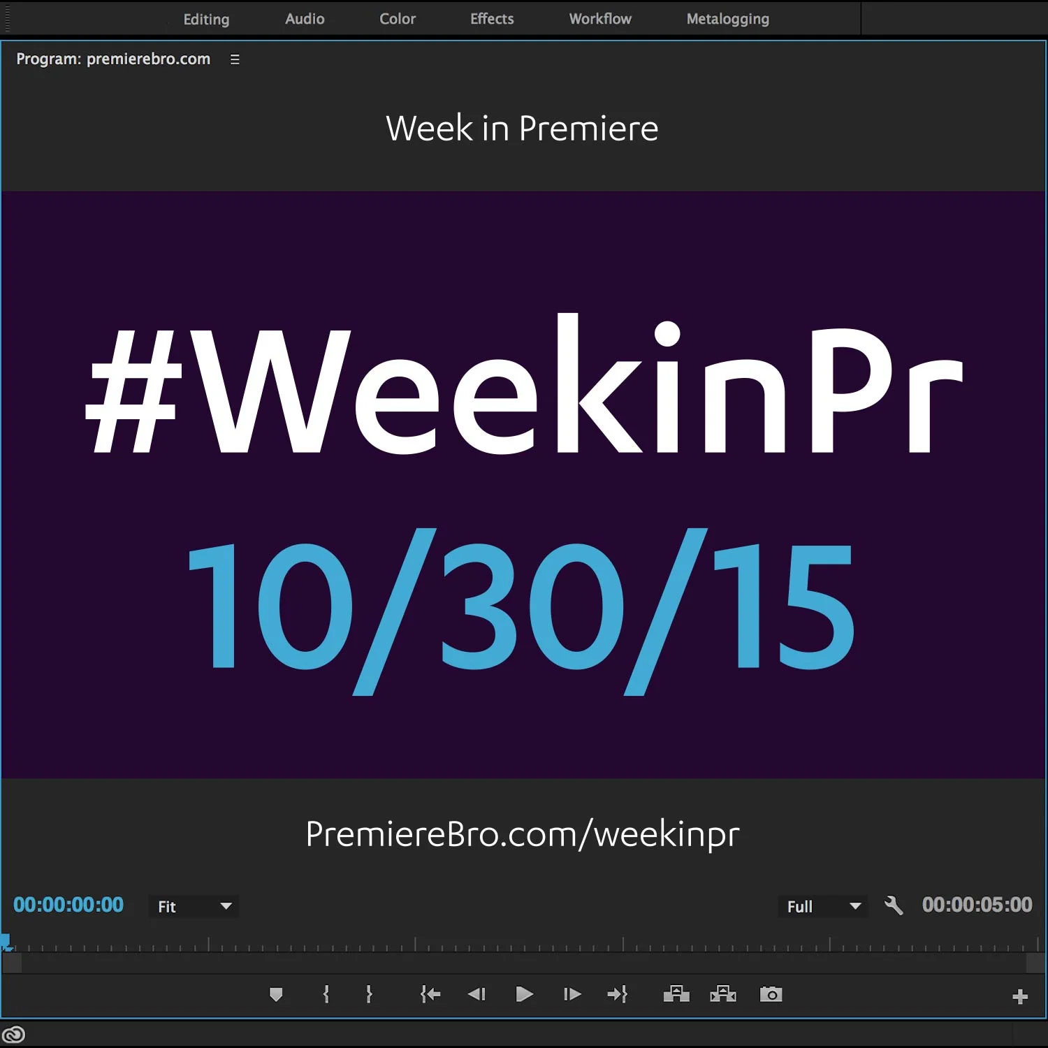 Week in Premiere 10/30/15