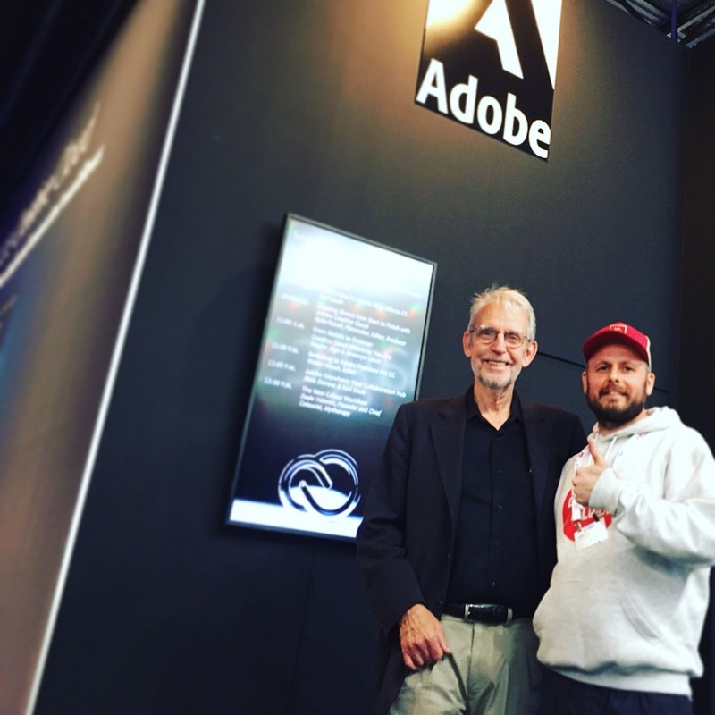Jimmy Falinski with Walter Murch, IBC 2015, photo credit Thomas Frank