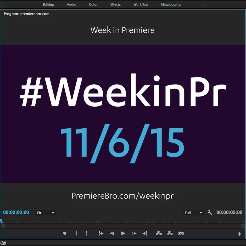 Week in Premiere 11/6/15