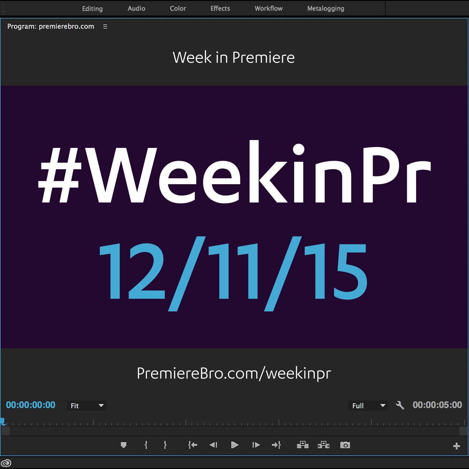 Week in Premiere 12/11/15