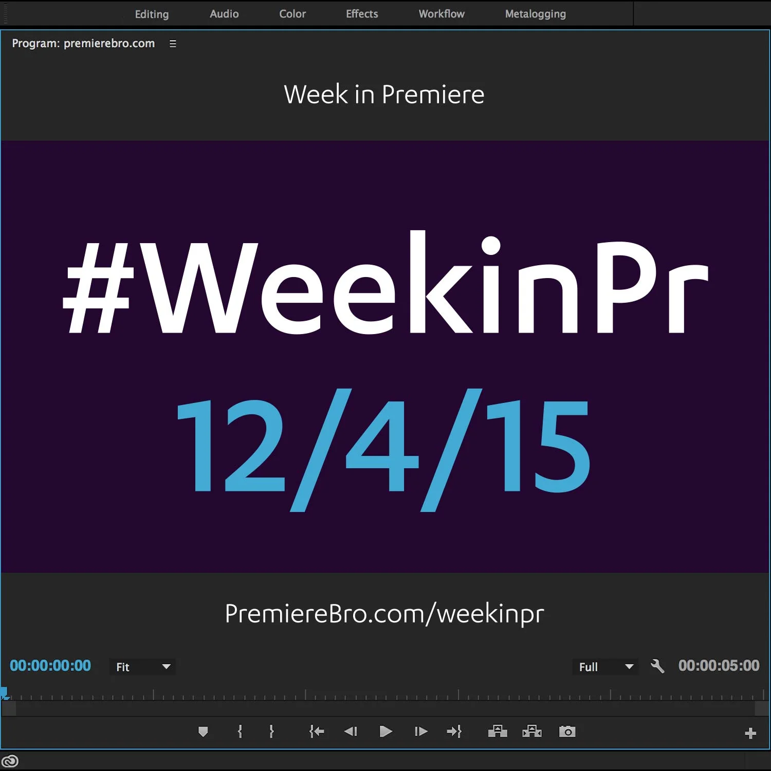 Week in Premiere 12/4/15