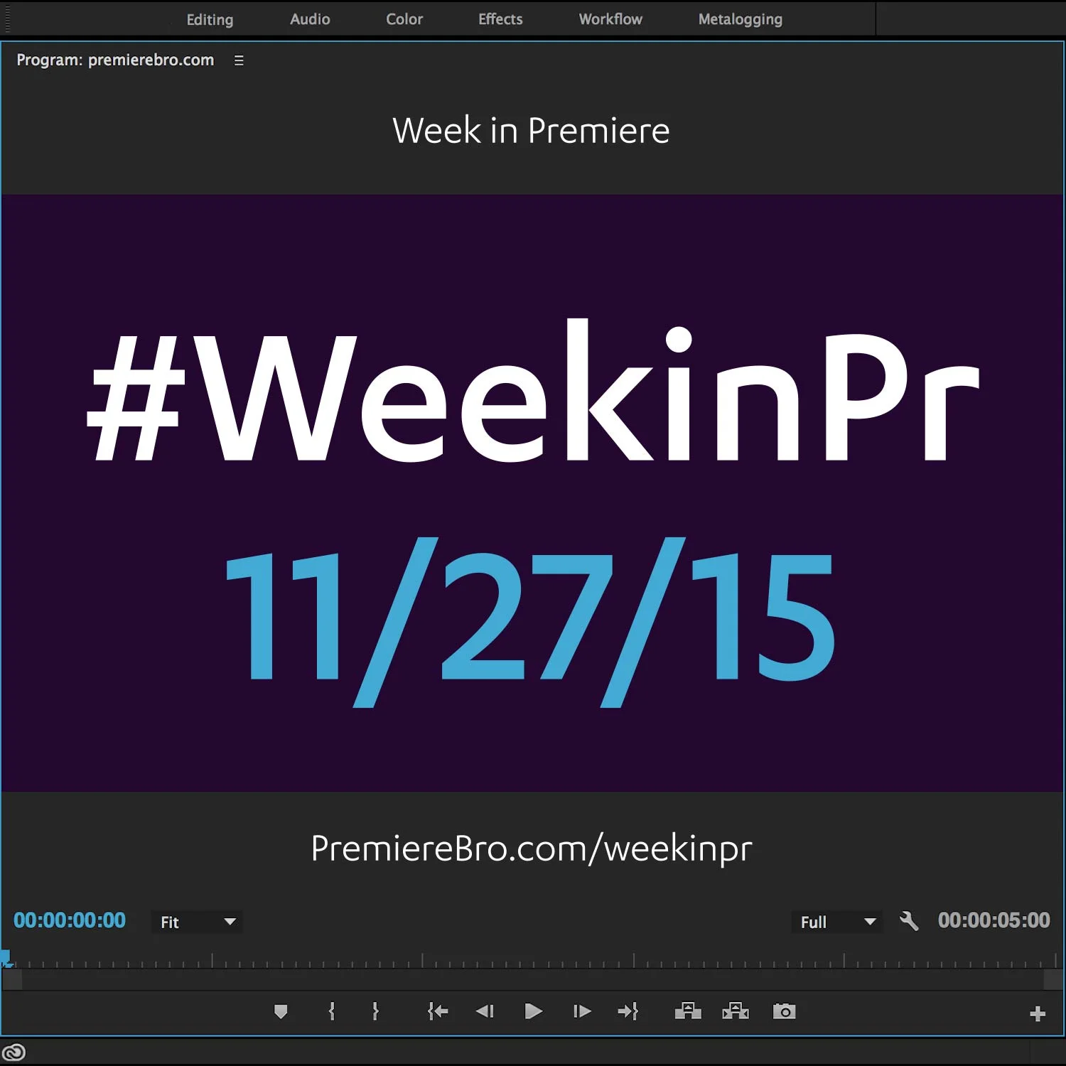 Week in Premiere 11/27/15