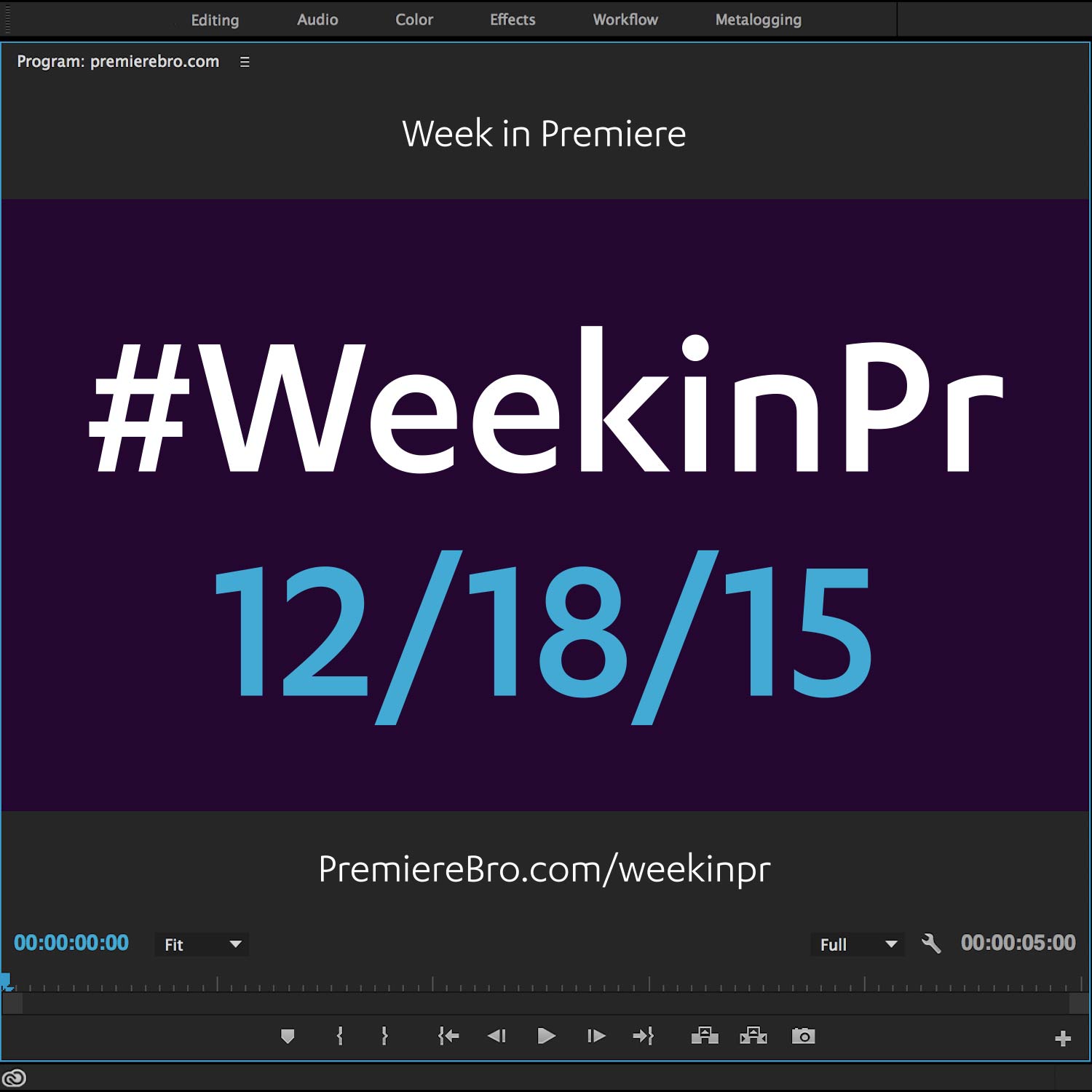 Week in Premiere 12/18/15