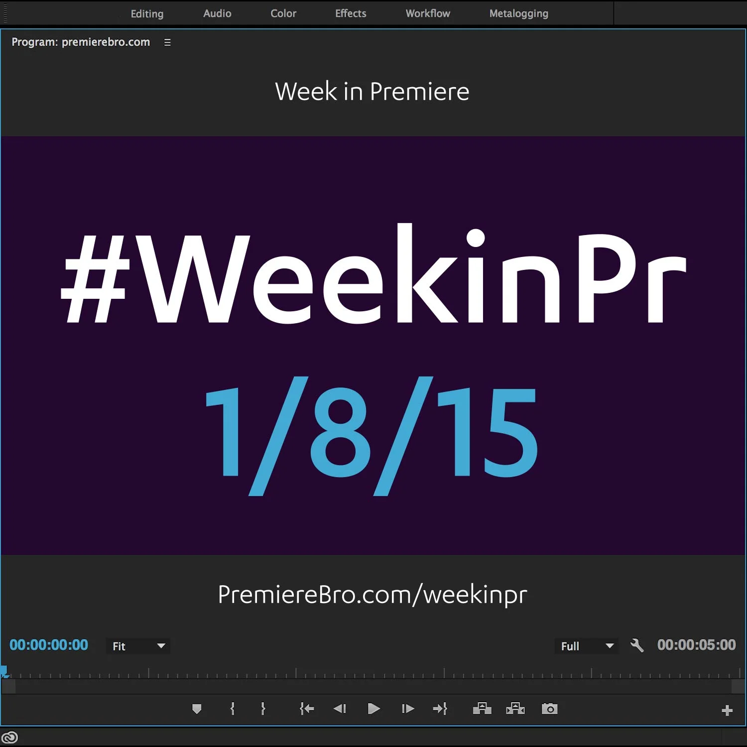 Week in Premiere 1/8/16