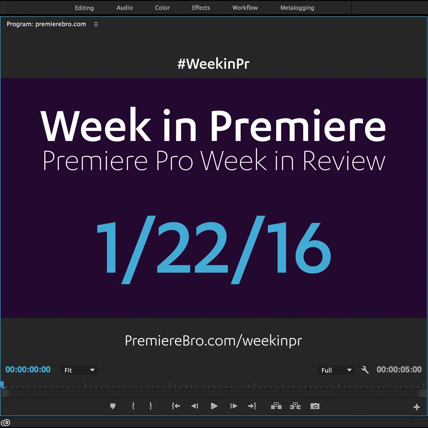 Week in Premiere 1/22/15
