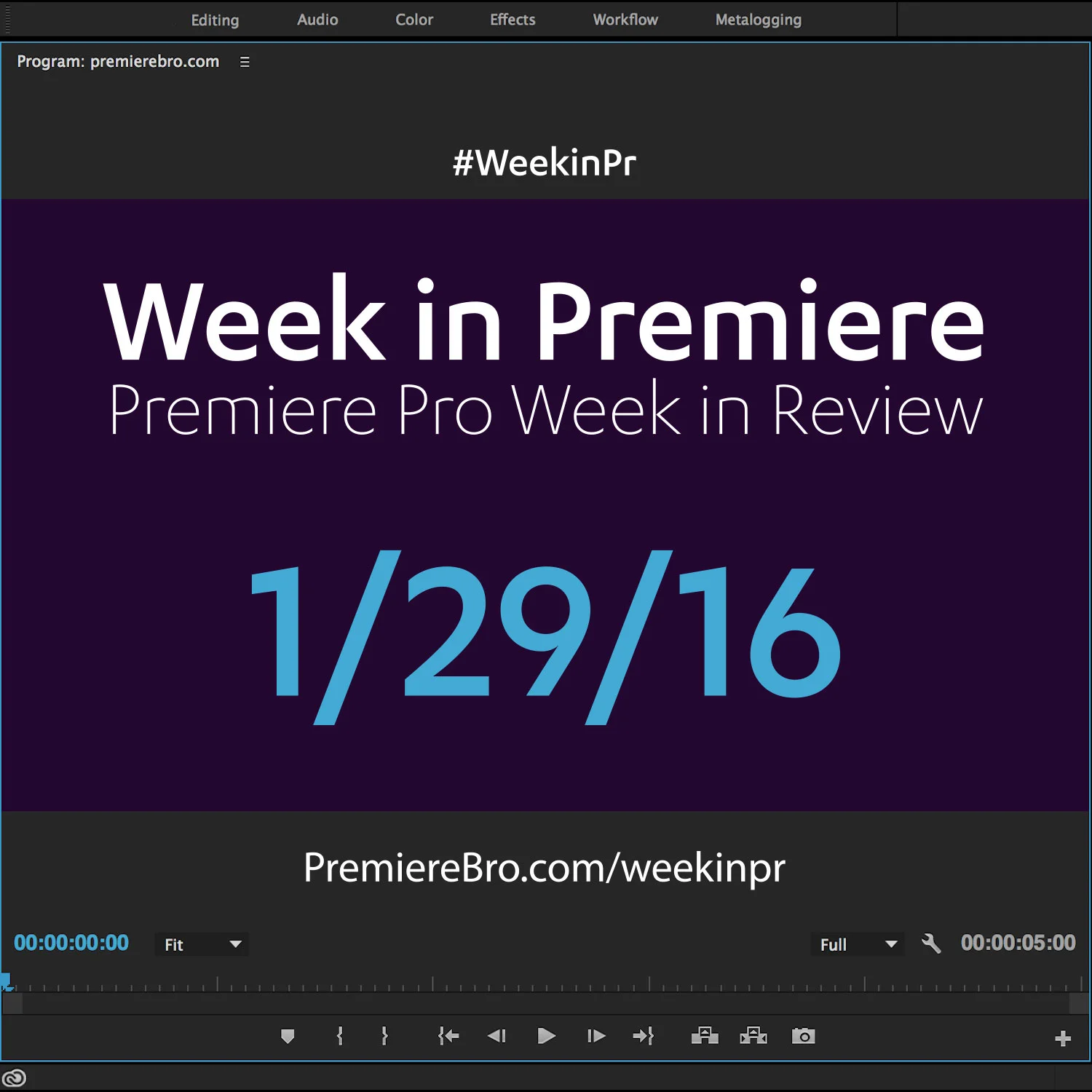 Week in Premiere 1/29/16