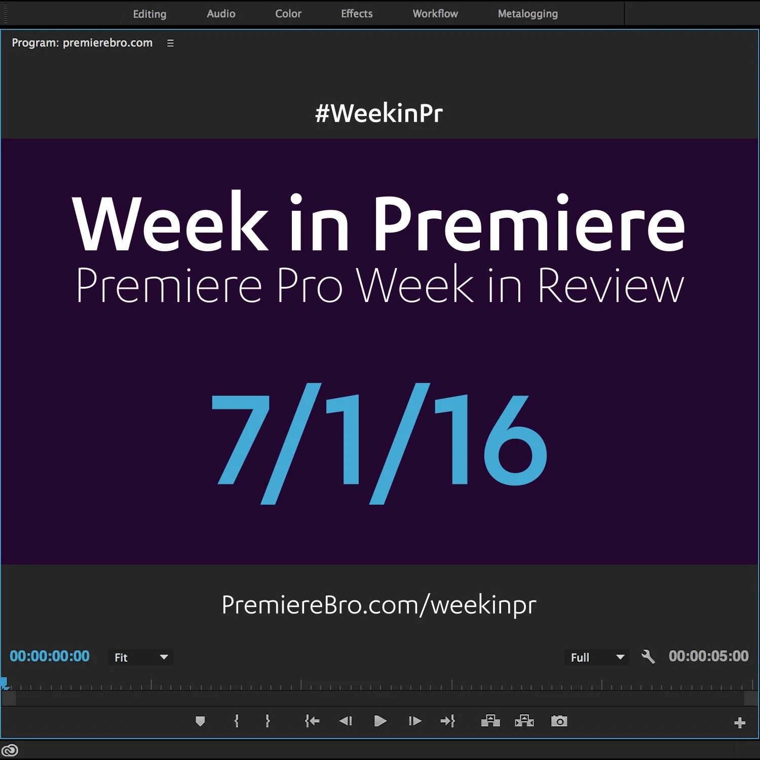 Week in Premiere 7/1/16
