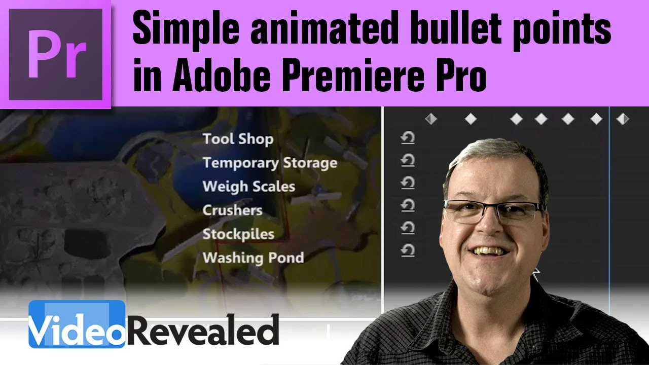 Simple animated bullet points in Adobe Premiere Pro 