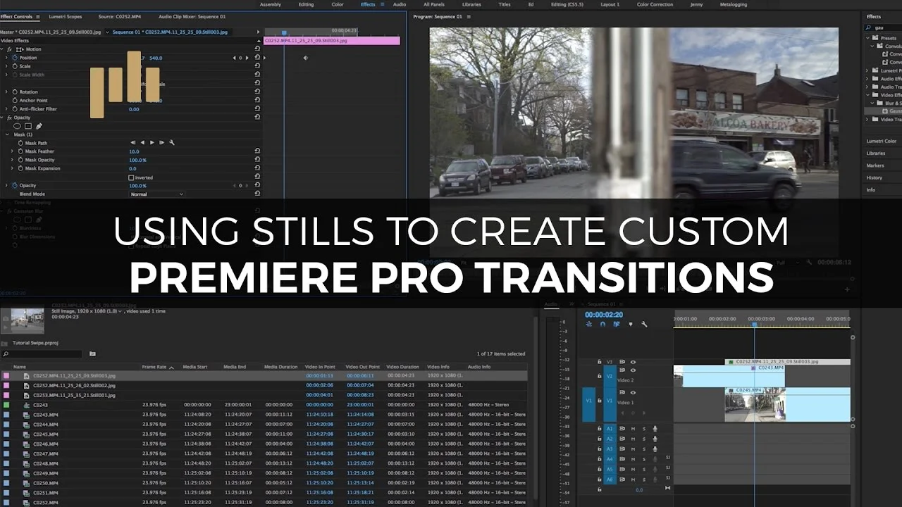 Premiumbeat: Creating a Custom Animated Swipe Transition in Premiere Pro