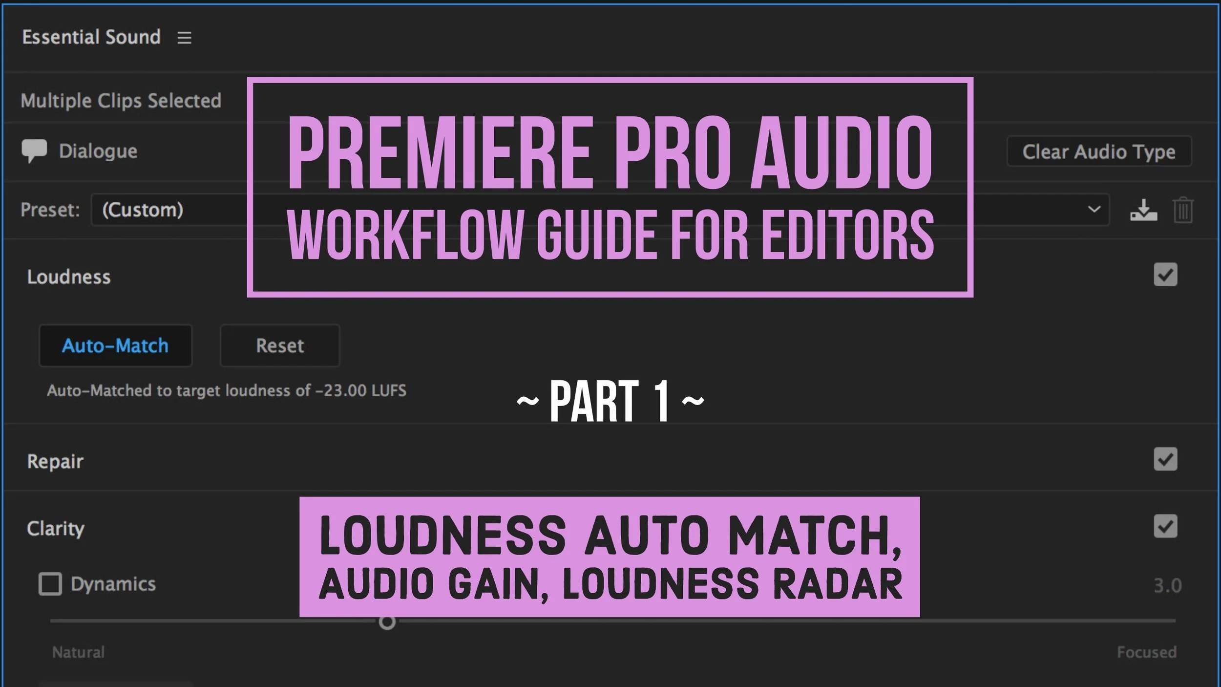 Premiere Pro Audio Workflow Guide for Editors: Part 1