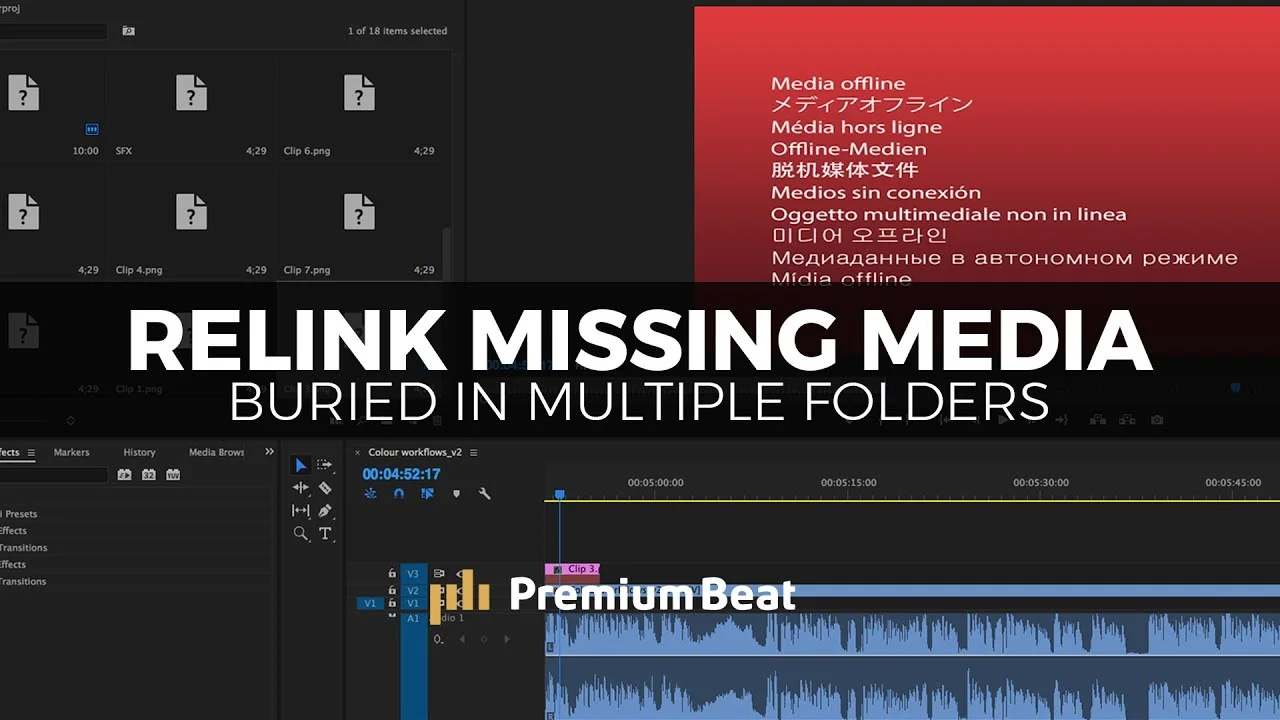 Premiumbeat: Quickly Relink Missing Media from Multiple Folders
