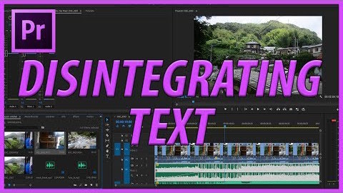 AdobeMasters: How to Create Disintegrating Text in Adobe Premiere Pro