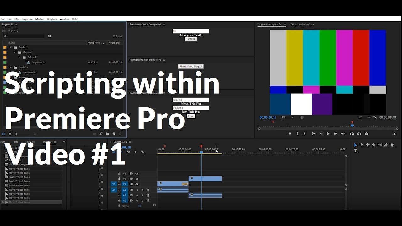 Premiere OnScript: Introduction to Scripting in Premiere Pro