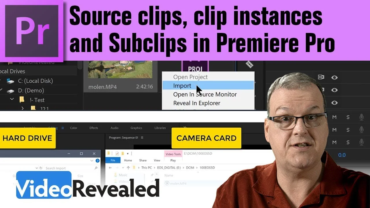 VideoRevealed: Source Clips, Clip Instances and Subclips in Adobe Premiere Pro