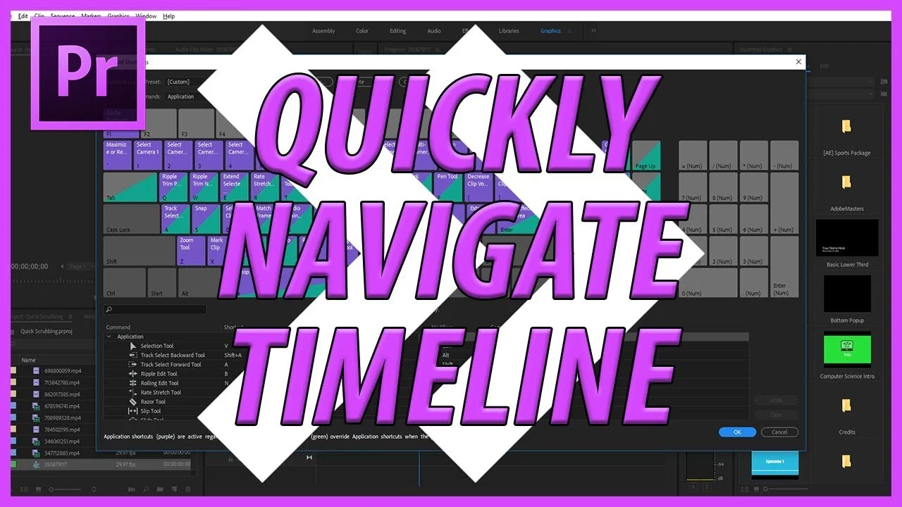 AdobeMasters: How to Quickly Navigate Timeline (Shuttle) in Adobe Premiere Pro