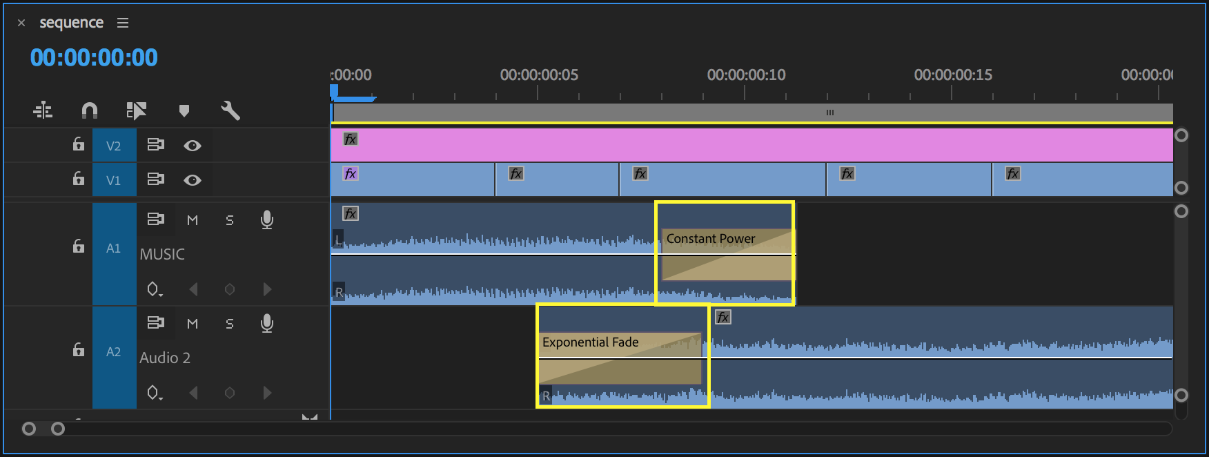 Crossfade songs independently on different tracks