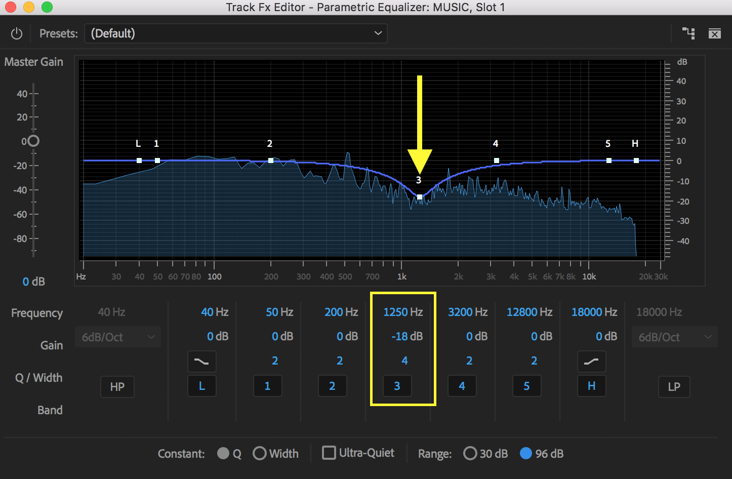 Create an EQ "hole" in the music for the dialogue to live