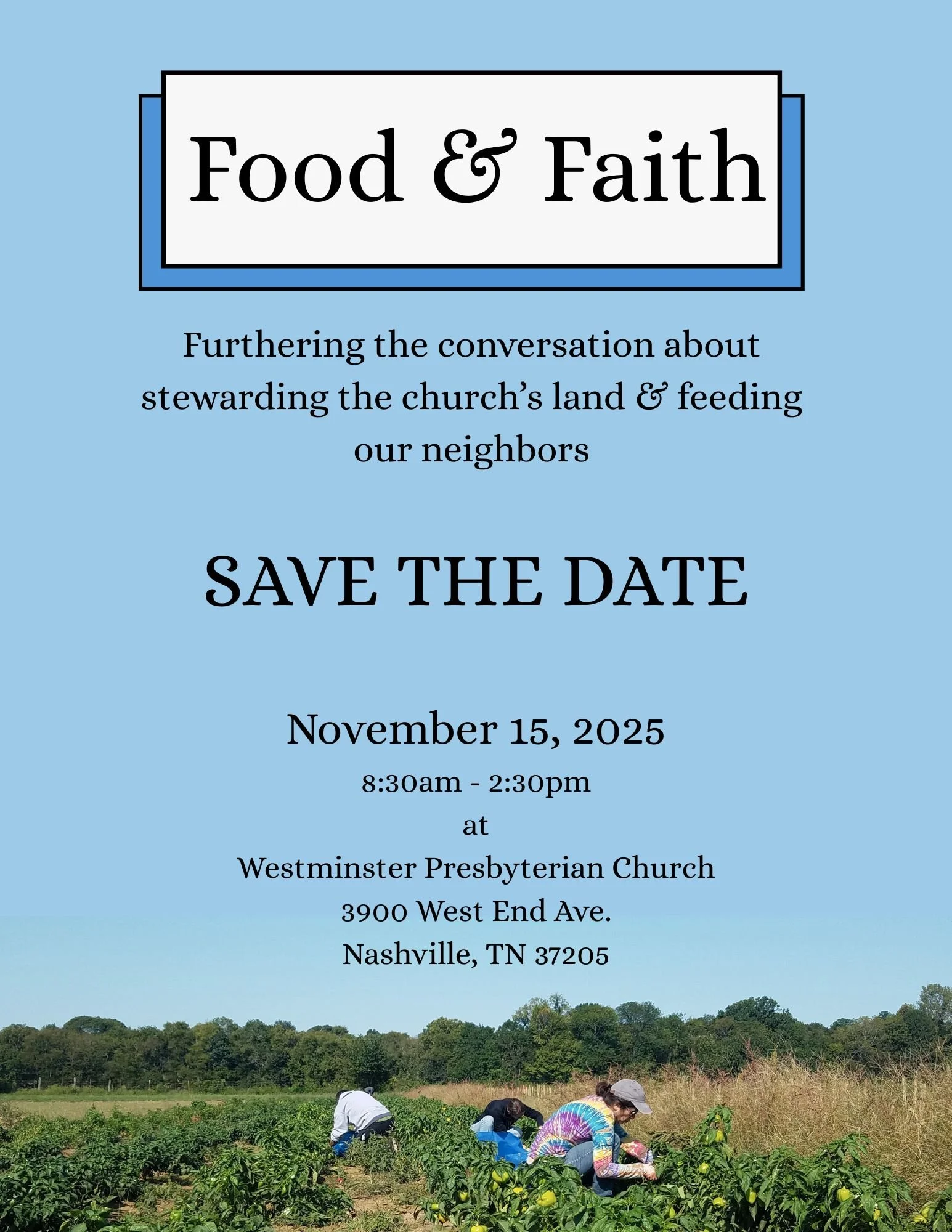Food &amp; Faith Conversation