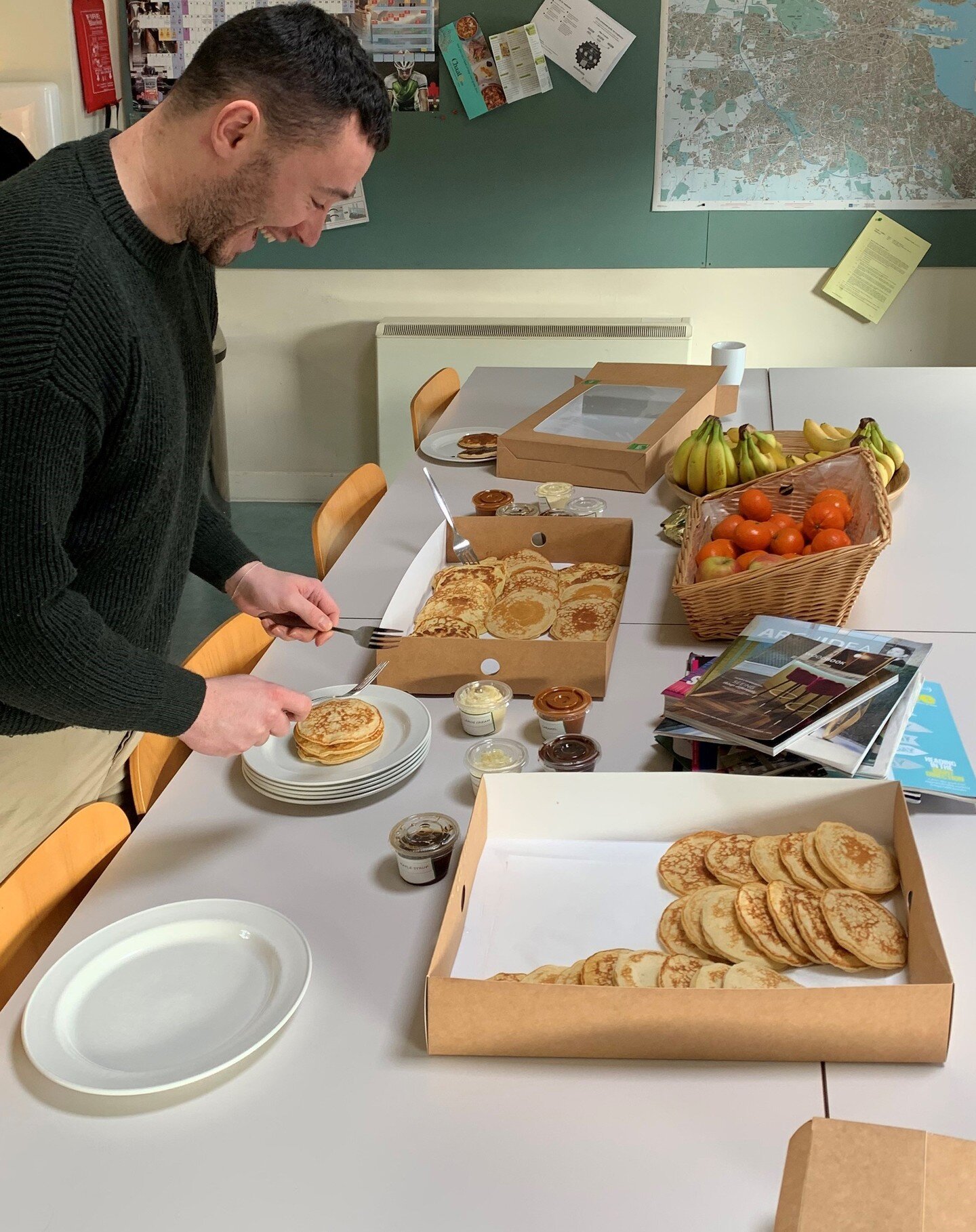 All smiles in the office for Pancake Tuesday 🥞