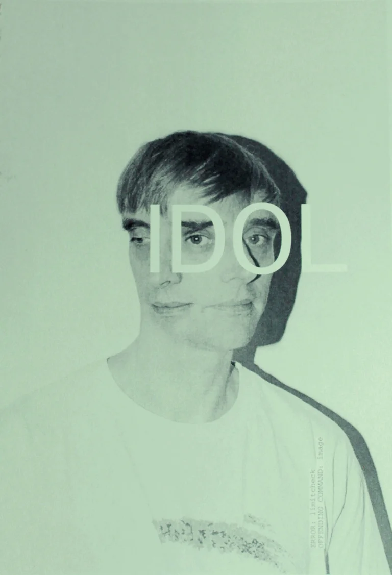 image : IDOL , book cover, self-publication by Cécile Monnier + Neige Sanchez + Youqine Lefèvre, 2016
