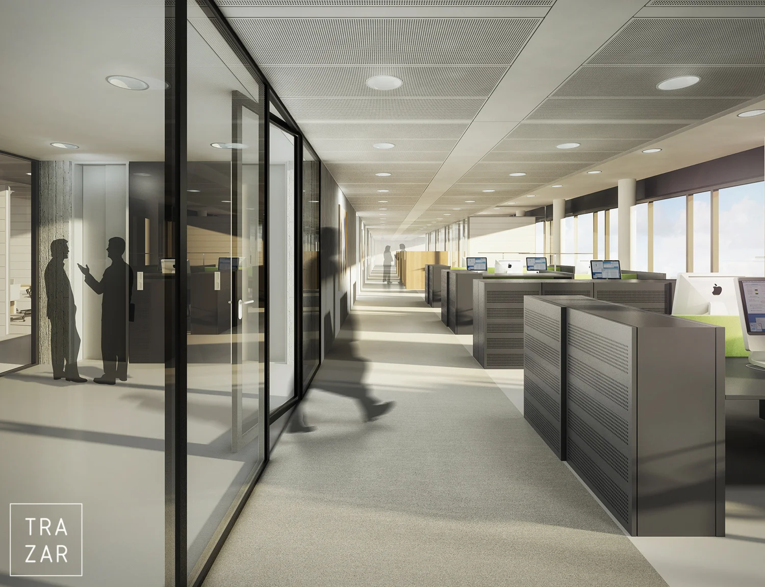 Artist impressie interieur utiliteitsbouw.