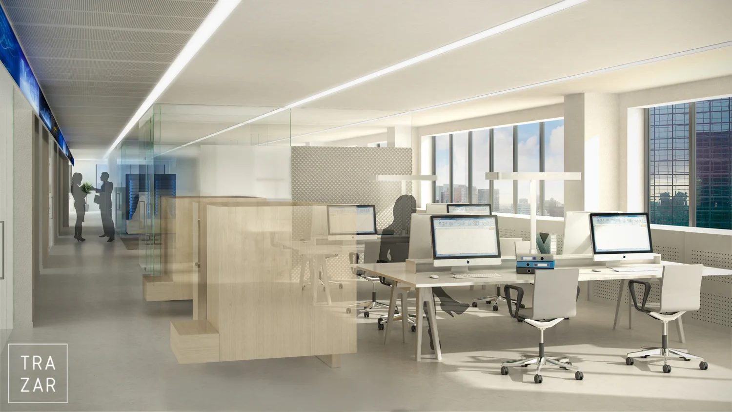 Artist impressie interieur utiliteitsbouw.