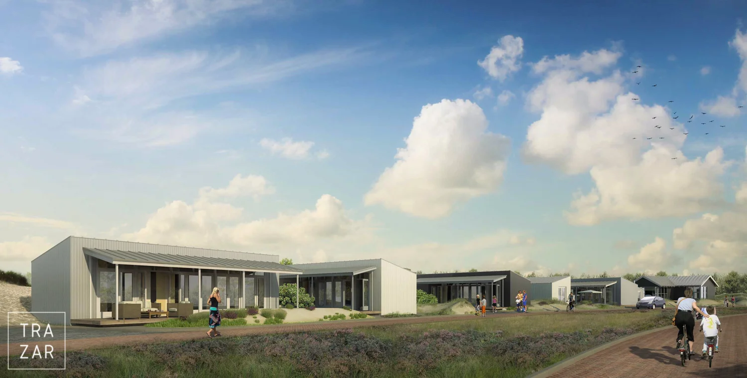 Artist impressions van recreatiewoningen