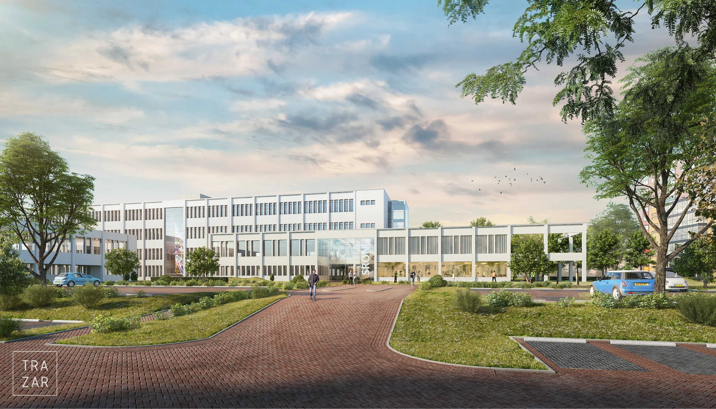 artist impressie van utiliteits architectuur