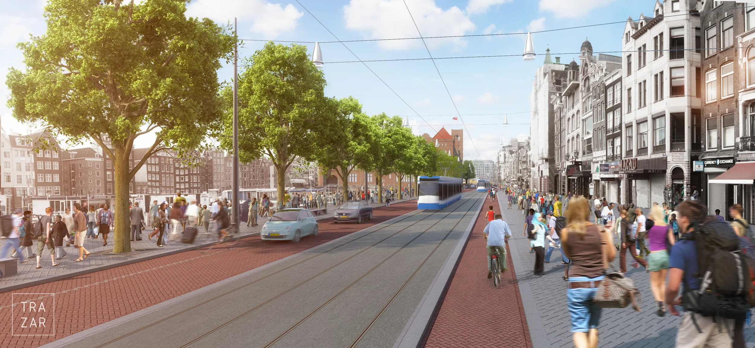 Artist impression van herinrichting openbare ruimte.