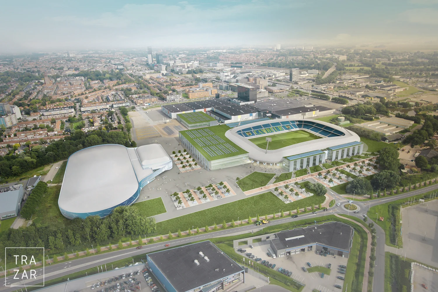 Artist impressie utiliteits architectuur.