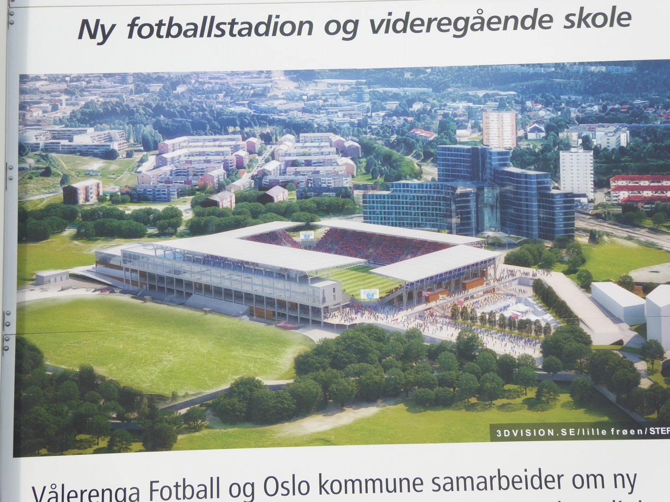 Vålerengas anleggsskilt befatter seg ikke med skøytebane. Er det VIFs nye treningsfelt?