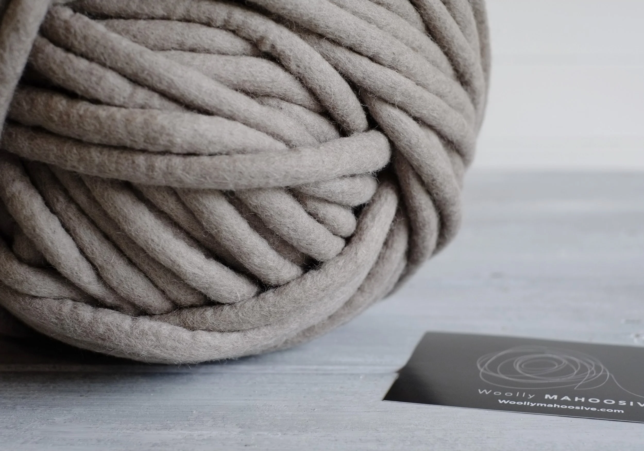 Extreme knitting crochet giant yarn grey felted