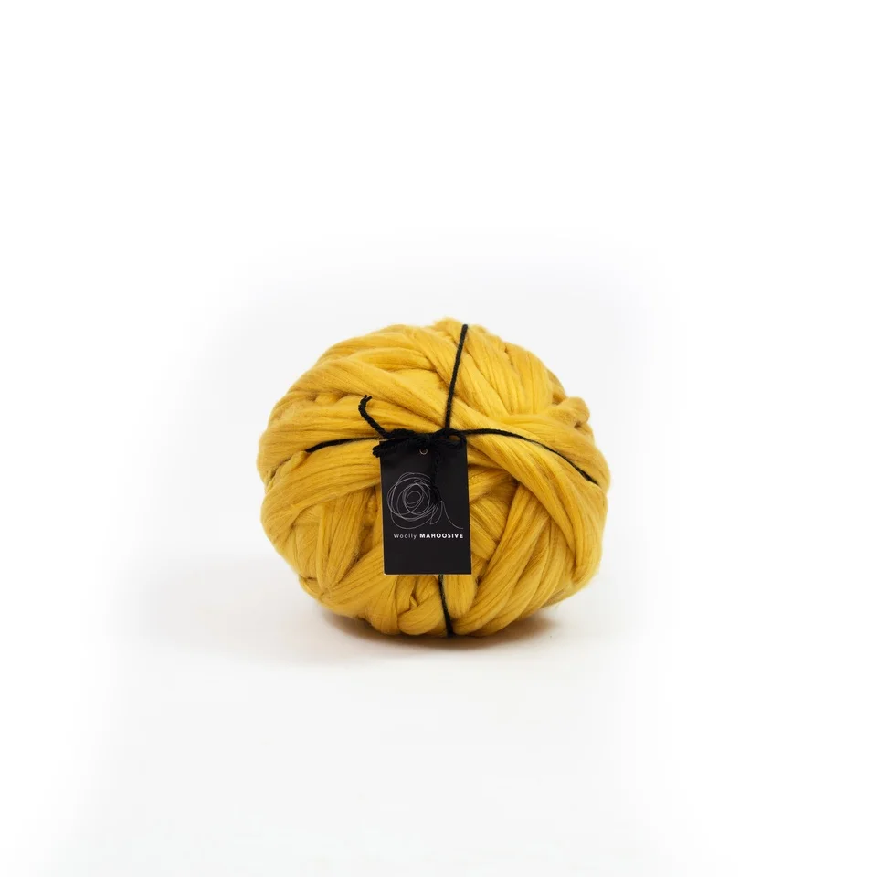 giant knitting Mustard