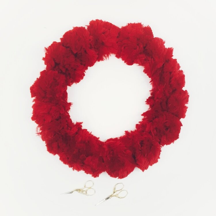 Pom pom wreath christmas kit