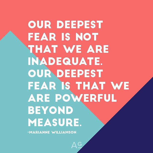 &ldquo;Our deepest fear is not that we are inadequate. Our deepest fear is that we are powerful beyond measure. -#mariannewilliamson #realtalk #power #entrepreneurlife #entrepreneurmindset #believe #trusttheprocess