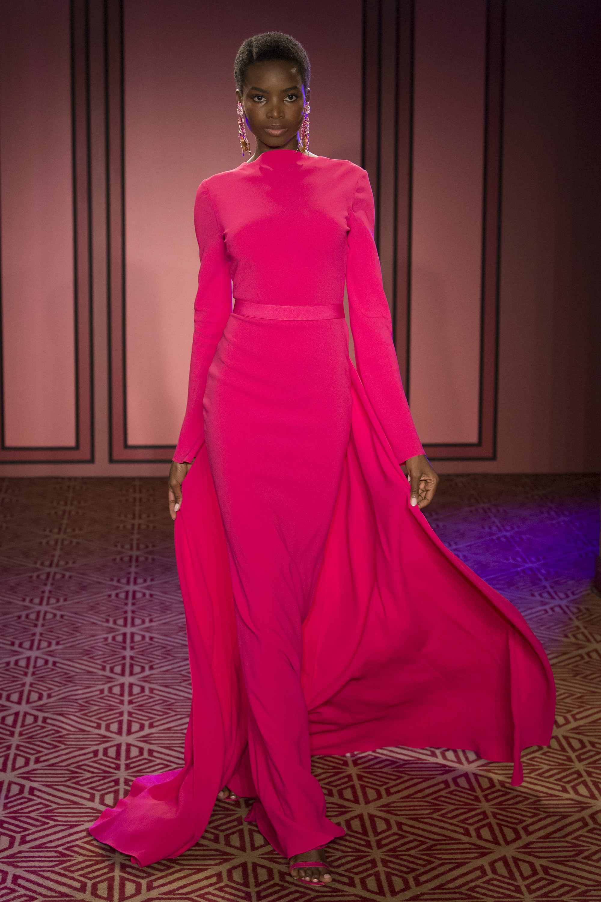 Naomi Scott Won the Red Carpet in a Bubblegum-Pink Brandon Maxwell