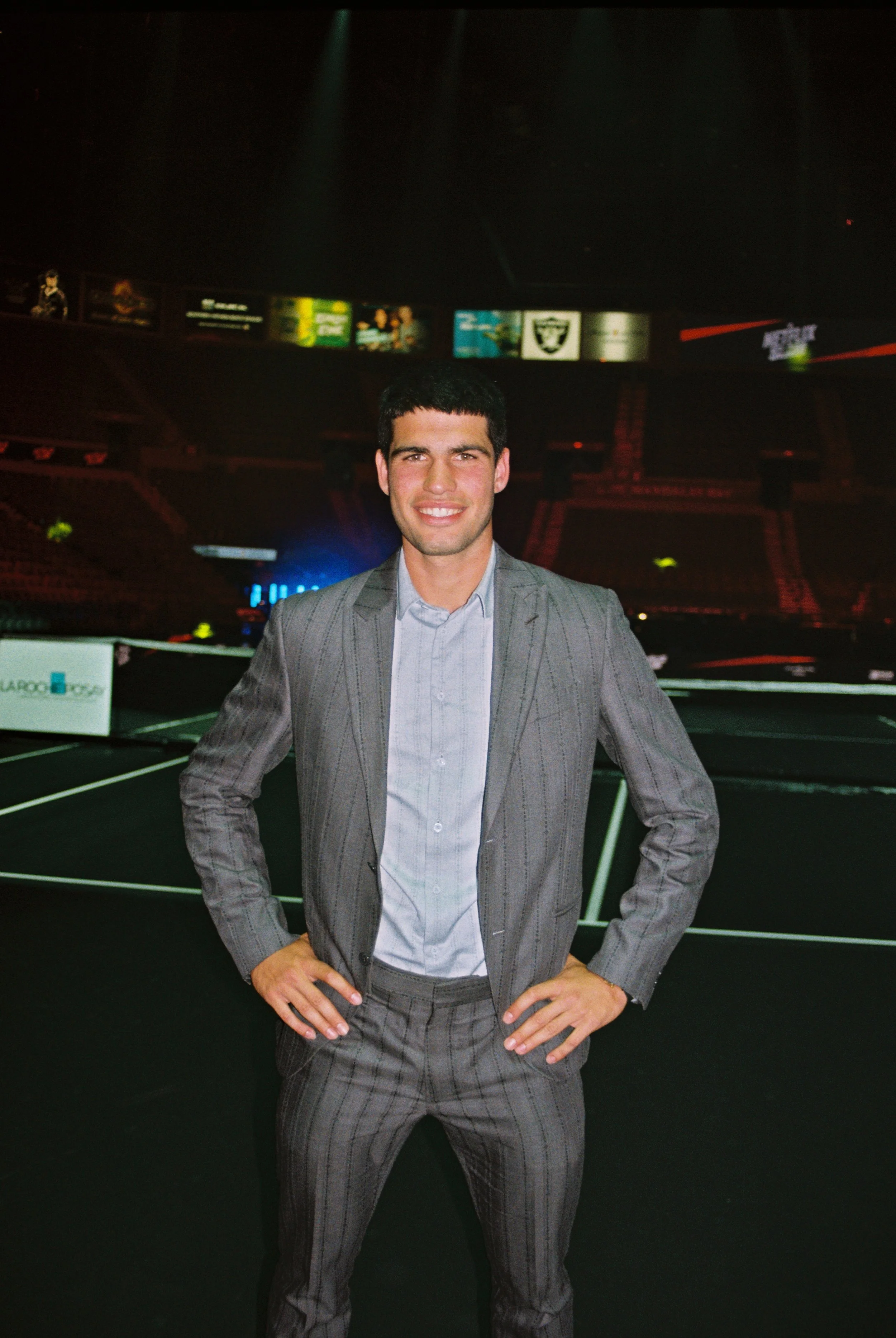  “Out on the course, Alcaraz’s golf game betrays no insecurities. On another hole, his ball lies well below the green, which is raised high enough that we don’t see the pin. He hits an iron, this time directly into the harsh wind. It’s low and center