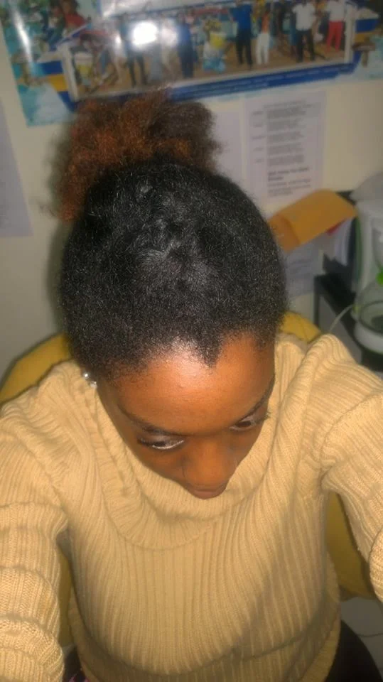 Me: Mine is saying, "Okay you think you bad cause your hair still straight? Watch for you when you finally wash me!"