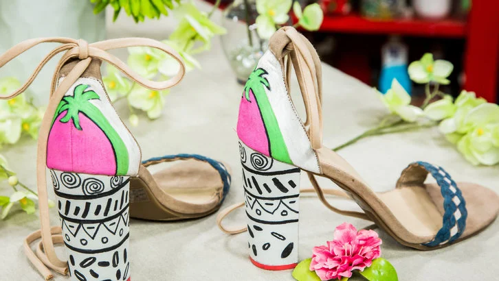 Got a pair of shoes that could use a little TLC? Don't throw them away just yet! This is a great way to refresh a pair of heels where the fabric may be peeling a little. 