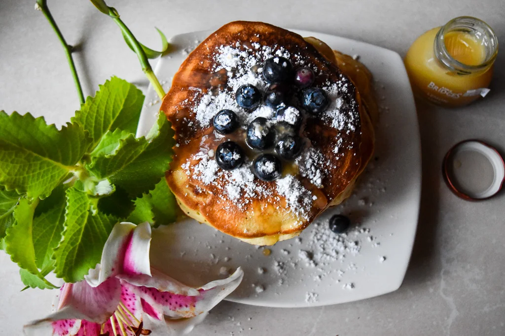 Lemon Cheesecake Pancakes with Lemon Curd and Fresh Blueberries 1.jpg