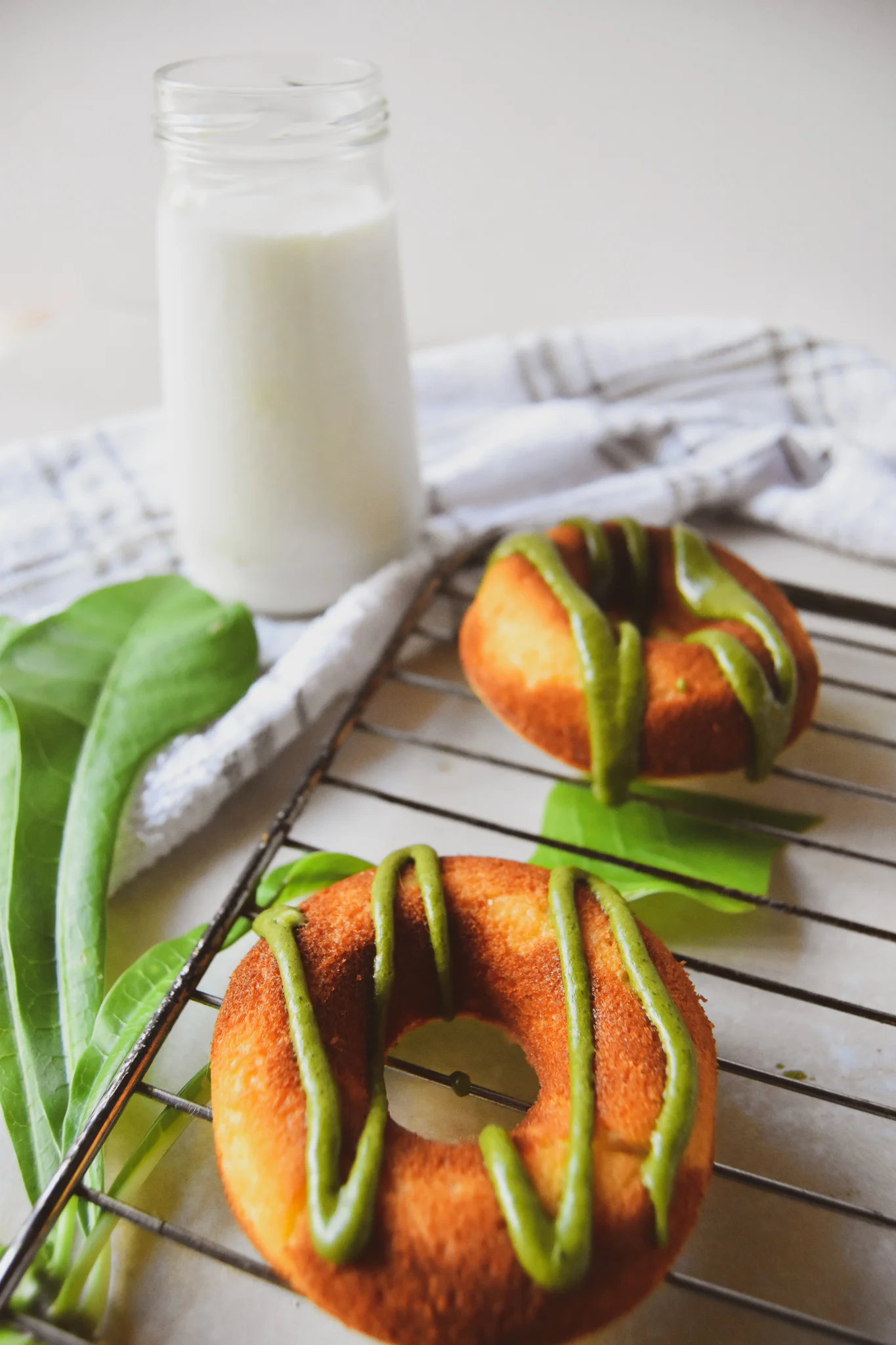 Mint Leaf Doughnuts Matcha Frosting.jpg