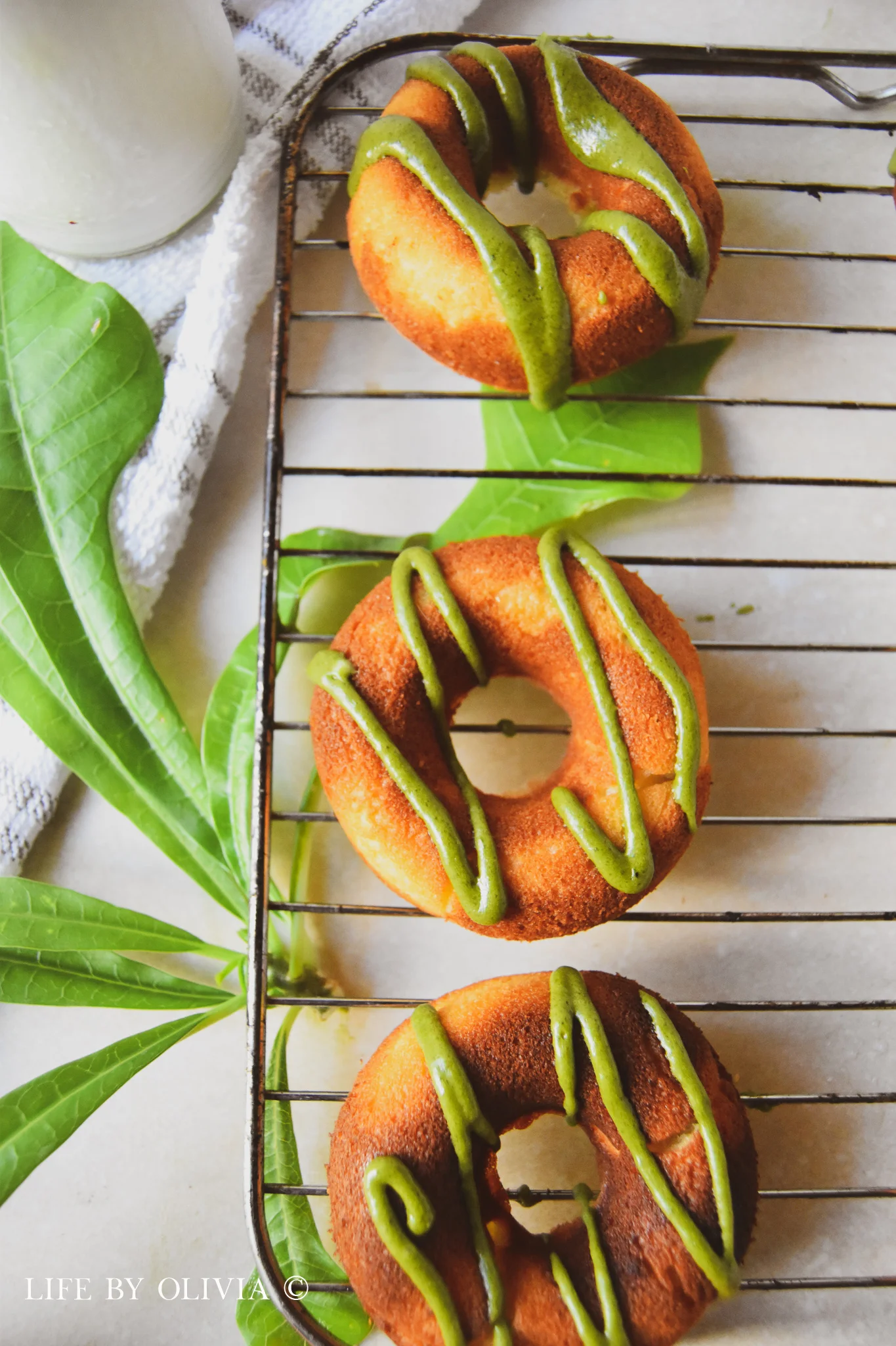 Mint Leaf Doughnuts Matcha Frosting 1.jpg