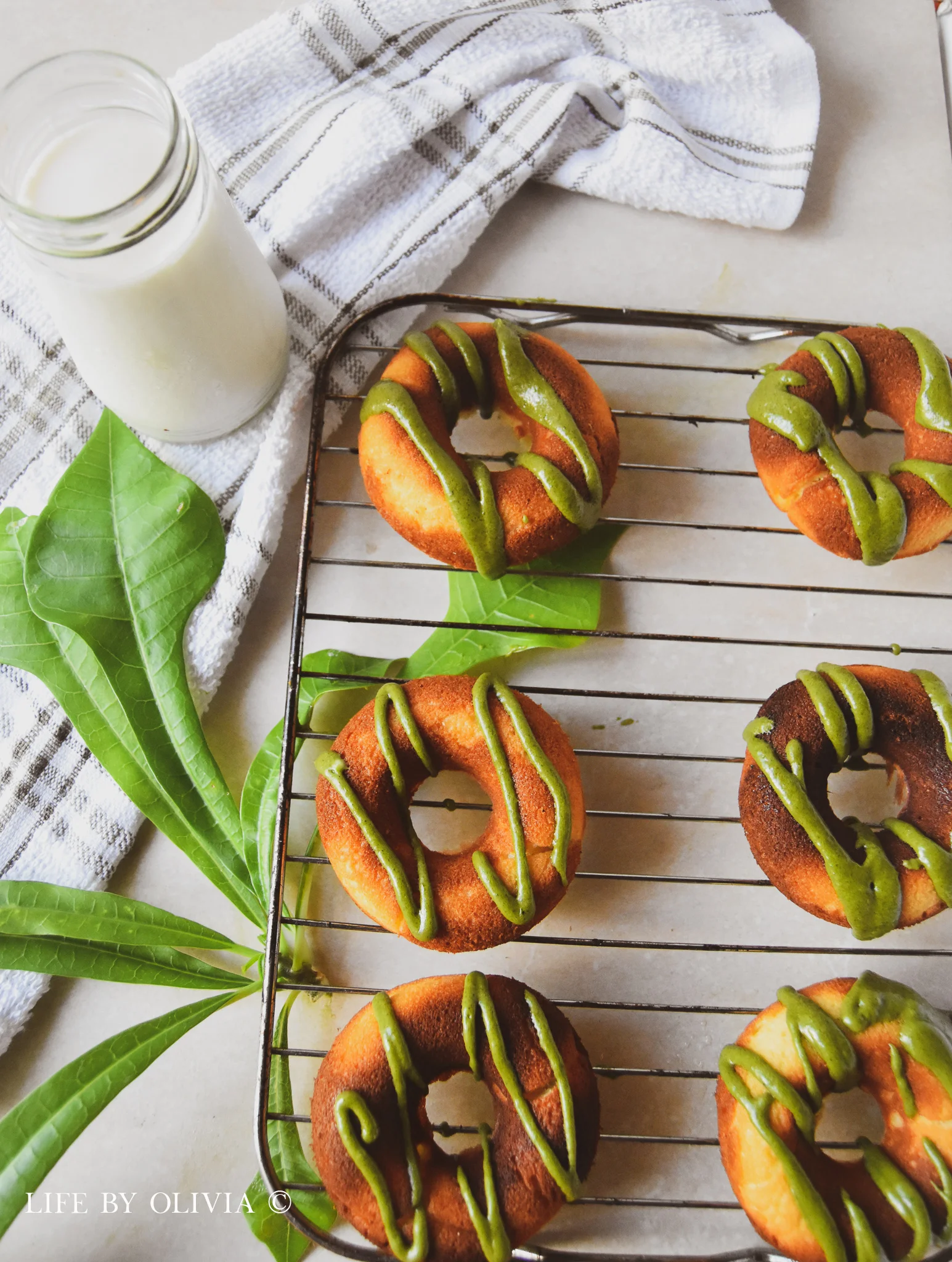 Mint Leaf Doughnuts Matcha Frosting 2.jpg