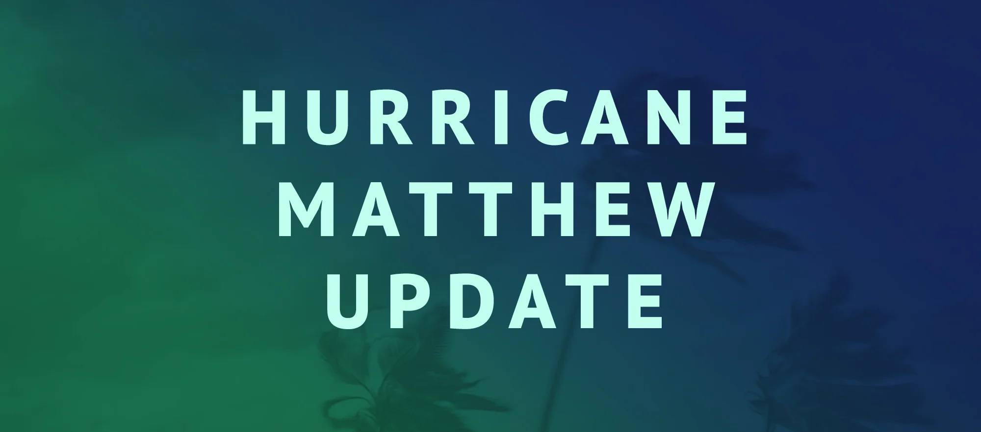        &nbsp;      

 
   Last week, our community braced for the worst as Hurricane Matthew was seemingly heading straight toward us. While we are extremely fortunate and grateful that, for the most part, the hurricane caused little damage in Orland