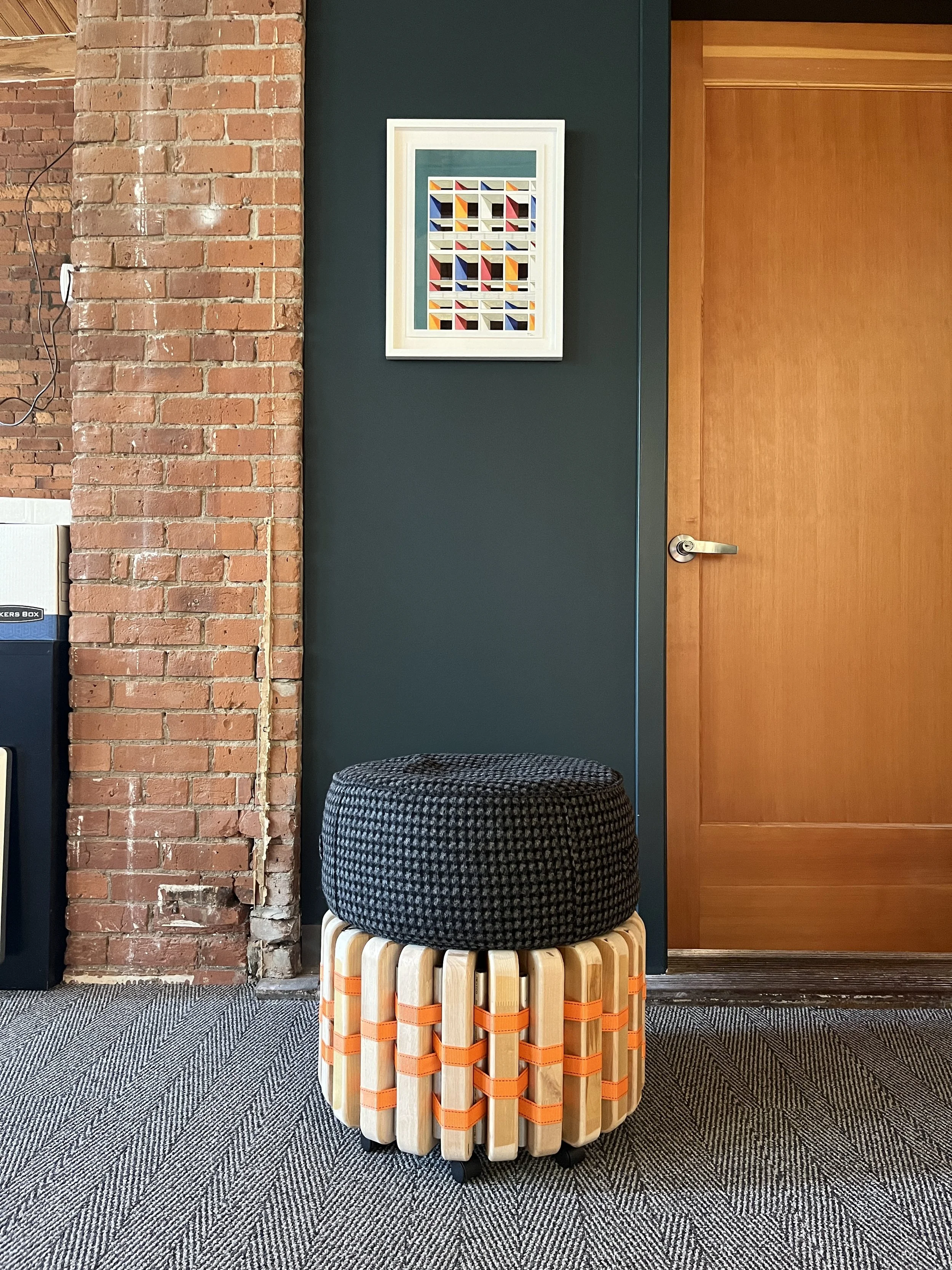 WOVEN OTTOMAN