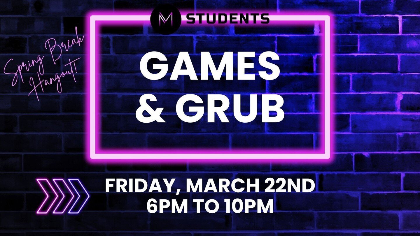 Tonight is our Friday night hangout at the church! We will have walking tacos 🌮, play games, and hangout. Come for all or just part of it!