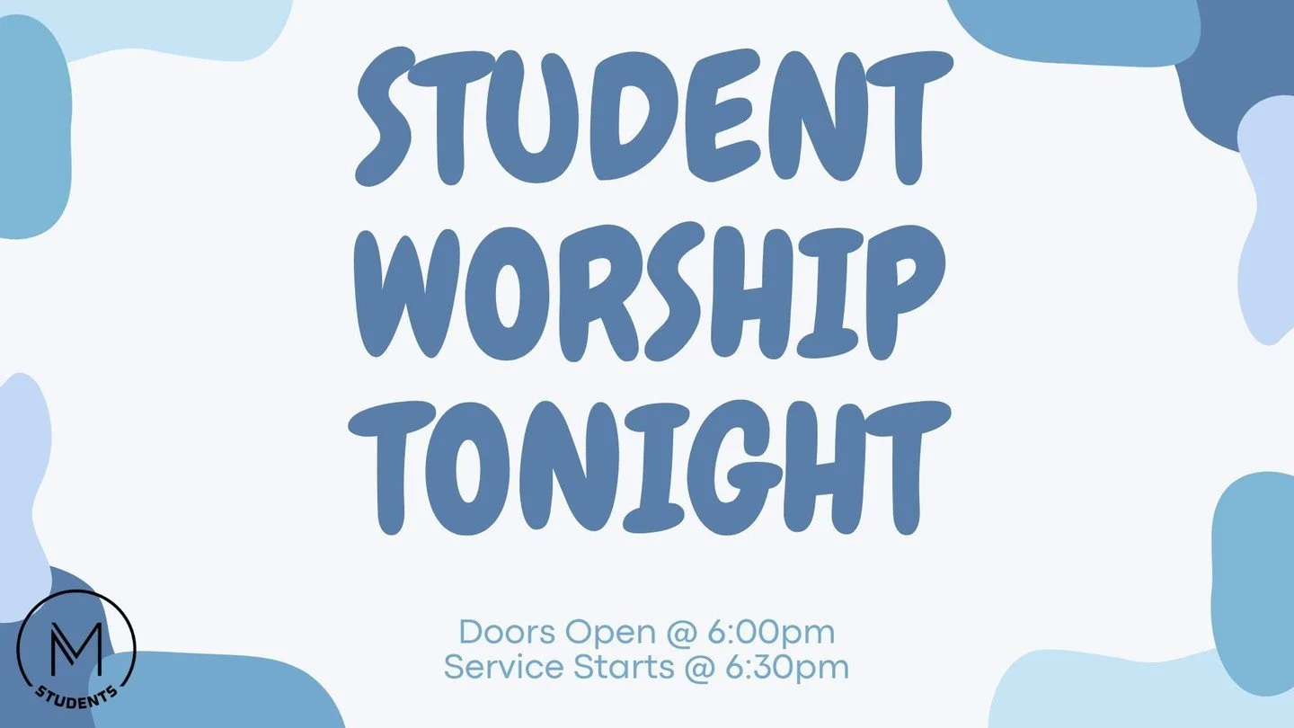 It's Wednesday! Join us tonight for student worship!
We will have nachos starting at 6:00pm and the service starts at 6:30pm.
Bring someone with you!
Snacks & Hangout
6:00PM - 6:25PM
Break & Pre-Service
6:25PM - 6:30PM
Worship Service
6: